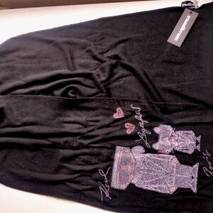 Black Rhinestone Scarf